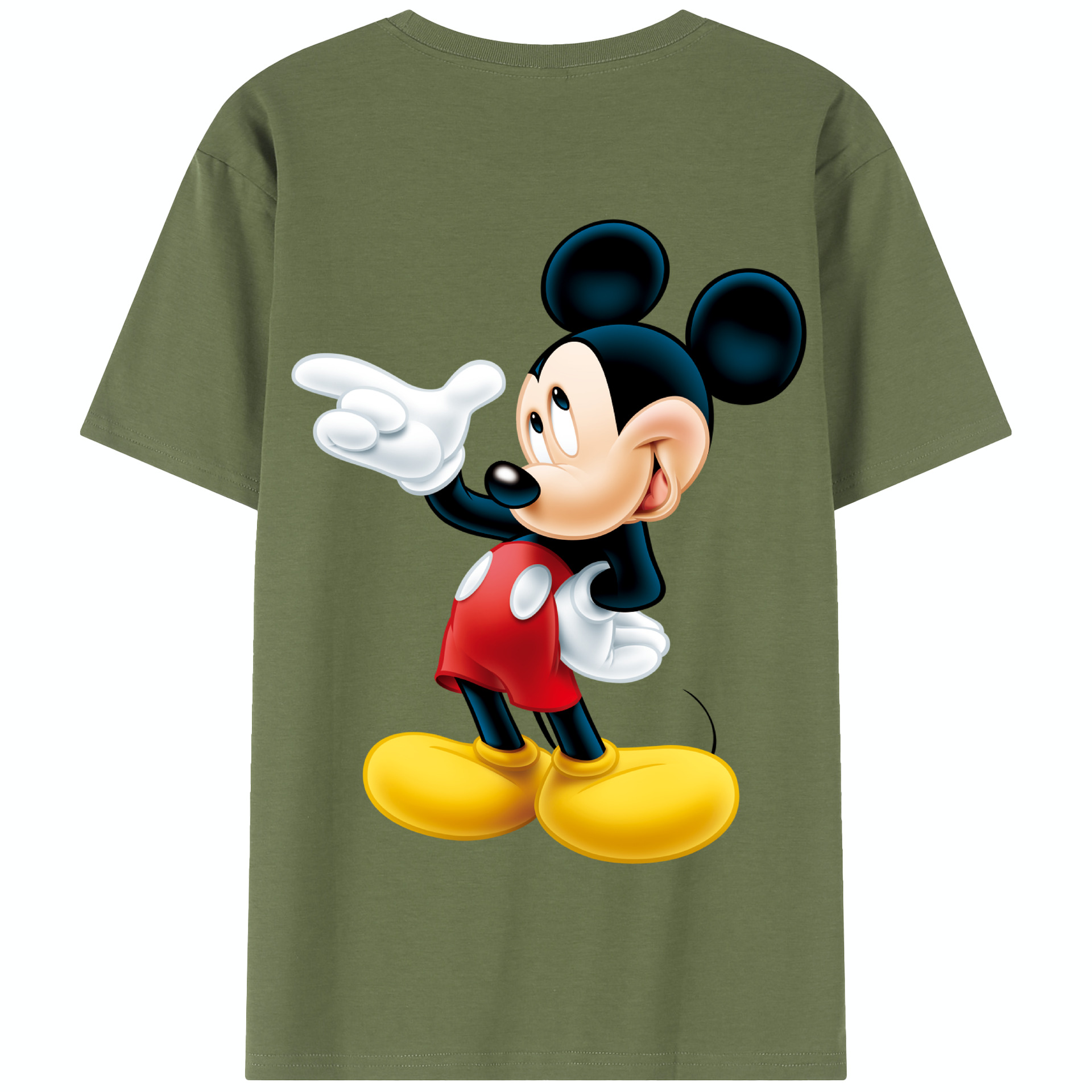 （画像用） ミッキーマウス Mickey Mouse 綿100％半袖Tシャツ（背面プリント）